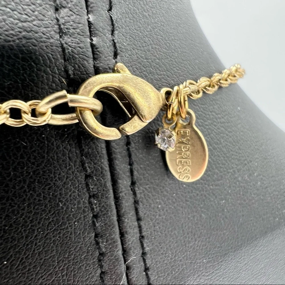 Express Goldtone Rhinestones Necklace - Picture 4 of 5